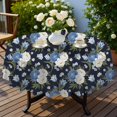 thumbnail image 4 of Pioneer Flower Floral Print Pattern Round Tablecloth 60 X 60 Inch, Wrinkle Resistant Wipeable Table Cloth for Kitchen Dining Picnic Patio Party, 4 of 6