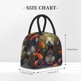 thumbnail image 2 of Fotbe Colorful Flower Meditating Hamster Pattern Lunch Bag, Insulated Lunch Box, Small Leakproof Cooler Food Lunch Containers Reusable High Capacity Lunch Tote Bags for Work, Travel, Outdoor, 2 of 6