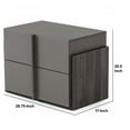 thumbnail image 6 of Wooden Frame Nightstand with 2 Self Closing Drawers, Gray- Saltoro Sherpi, 6 of 6