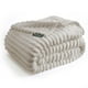 thumbnail image 1 of Cobija King Size Afelpada Dreamlab Flannel de Rayas Ultra Suave | Blanket Cobertor Polar Invierno para Cama o Manta para Sofa | Frazada Calientita, Hipoalergénica | Colcha Beige, 1 of 7
