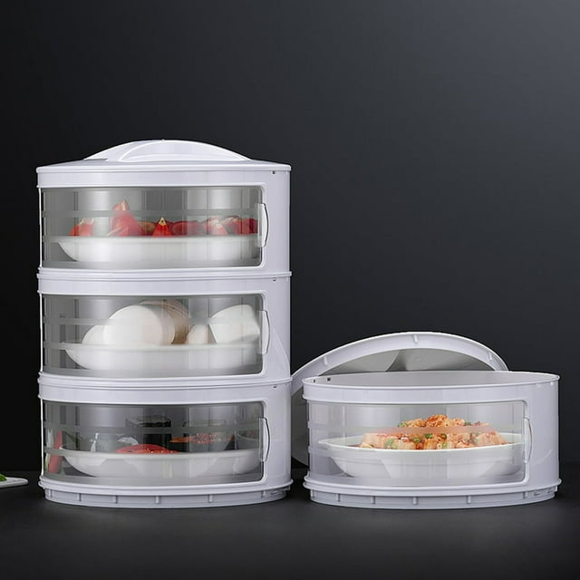 Conteneur Empilable de Cuisine Anti-Poussière pour Restes de Nourriture avec Couvercle