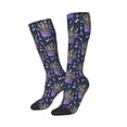 thumbnail image 2 of Fotbe Lavender Flowers print Women's Men's Novelty Crew Socks Cotton Socks Knee High Socks for Walking,Running,Nurses,Pregnancy, 2 of 8