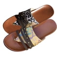 thumbnail image 5 of WEAIXIMIUNG Women Sandals Fashion New Pattern Colored Animal Print Comfortable Flat Bottom Flip Flop Slippers Womens Sandals Dressy 2024 41 Gray, 5 of 9