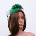 thumbnail image 3 of MERRYHAPY 1Set Women Cloche Hat Green Mesh Headdress for Cocktail Tea Party, 3 of 8