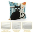 thumbnail image 4 of FUMJ  Black Cat Pillows Retro Atomic Cat Cushion Covers Mid Century Pillow Covers Halloween Throw Pillow Covers for Modern Living Room Decor, 4 of 5