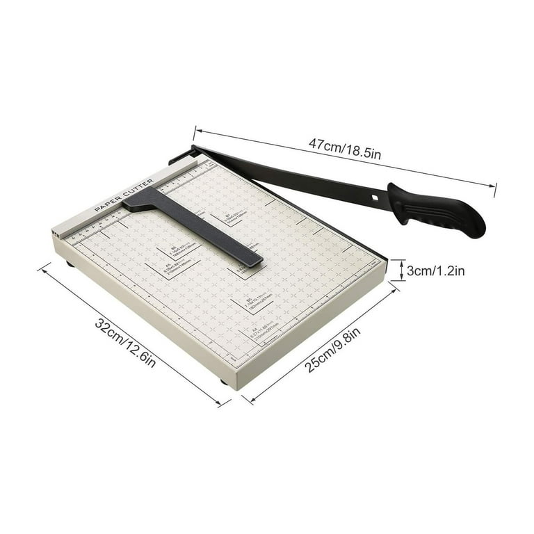 Paper Trimmer, 12 Cut Length A4 Guillotine Paper Cutter Heavy Duty Wooden  Photo