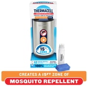 (2 pack) Thermacell Fuel-ZoneGuard Base Fuel Powered Mosquito Repeller with 12-Hr Refill; Metal Edition