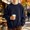Navy, variant on Men's Crew Neck Pullover Sweatshirt, Loose Fit Long Sleeve Casual Street Hip Hop Top for Spring Fall Daily Outfits