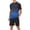Blue, variant on Men's Workout Outfit Sets Mesh Breathable Quick Dry T-Shirt and Elastic Shorts 2-Piece Running Fitness Exercise Set Gradient Color Athletic Sportswear for Men