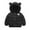 Black, variant on EnJoCho Toddler Baby Boys Girls Winter Jackets Coat Light Be𝖺r Hoods Puffer Padded Jacket Little Boys Outerwear Windproof Warm Parka Coat