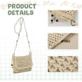 thumbnail image 4 of LHSHID Straw Clutch Purse for Women Envelope Wallet Straw Crossbody Shoulder Handbags Summer Beach Woven Bag, 4 of 6