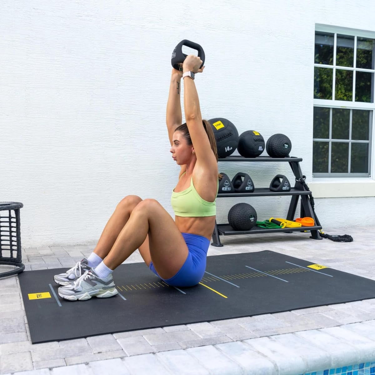 TRX YBell Neo Series 3-in-1 Kettlebell, Dumbbell and Push Up Bar Workout Equipment | Commercial Grade Neoprene Coated Surface | Perfect for Strength Training & Conditioning Workouts | 10lbs