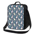 thumbnail image 1 of Disketp Cute Rabbit Floral Bolsa Térmica Estampada para Almuerzo, Lonchera para Hombres y Mujeres Adultos, 1 of 7
