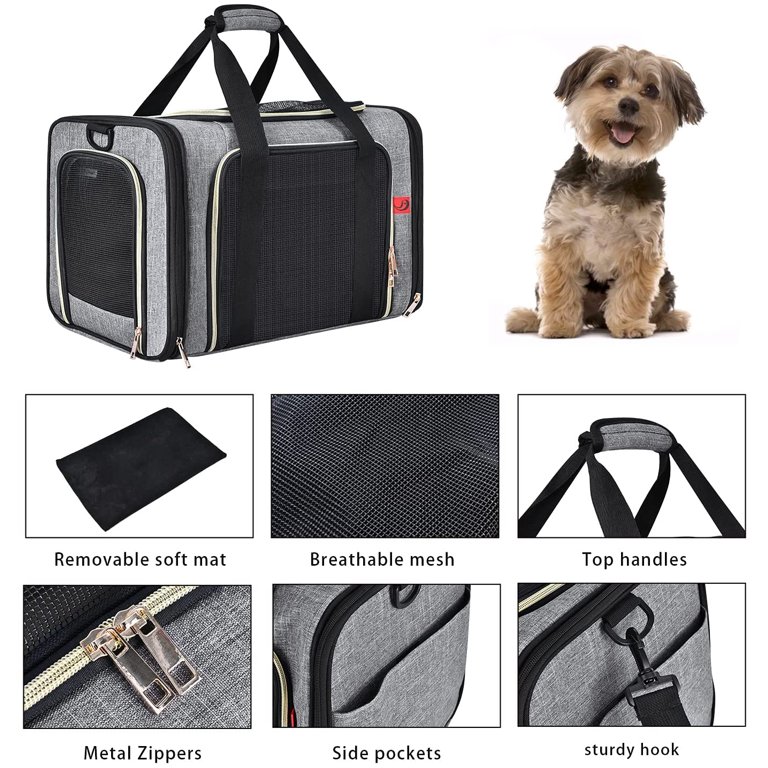 Soft Dog Carrier Bag Side Backpack Cat Pet Carriers Dog Travel Bags Airline  Approved Transport For Small Dogs Cats Outgoing - AliExpress