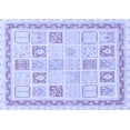 thumbnail image 1 of Ahgly Company Machine Washable Indoor Rectangle Abstract Blue Modern Area Rugs, 4' x 6', 1 of 4