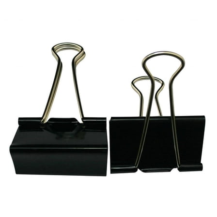 NICERIO Black Metal Binder Clips 25mm for Daily Use Adjustable Handles Ideal for Organizing Documents