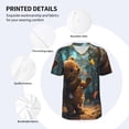 thumbnail image 3 of KLL Cute Butterfly Bear for Men's Baseball Shirts,Short Sleeve Casual Shirts Button Down Shirt for Men Beach Summer Wedding Shirt-3X-Large, 3 of 7