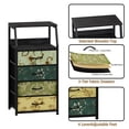 thumbnail image 3 of Satifur 4-Drawer Nightstand,Bedside Fabric Dresser Storage Chest of Drawers,Retro Flower, 3 of 6