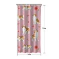 thumbnail image 5 of Cavalier King Charles Spaniels and Flowers Shower Curtain 36"x72" ,Bathroom Decorative Shower Curtains Set with 12 Hooks,Modern Waterproof Washable Shower Curtain, 5 of 6