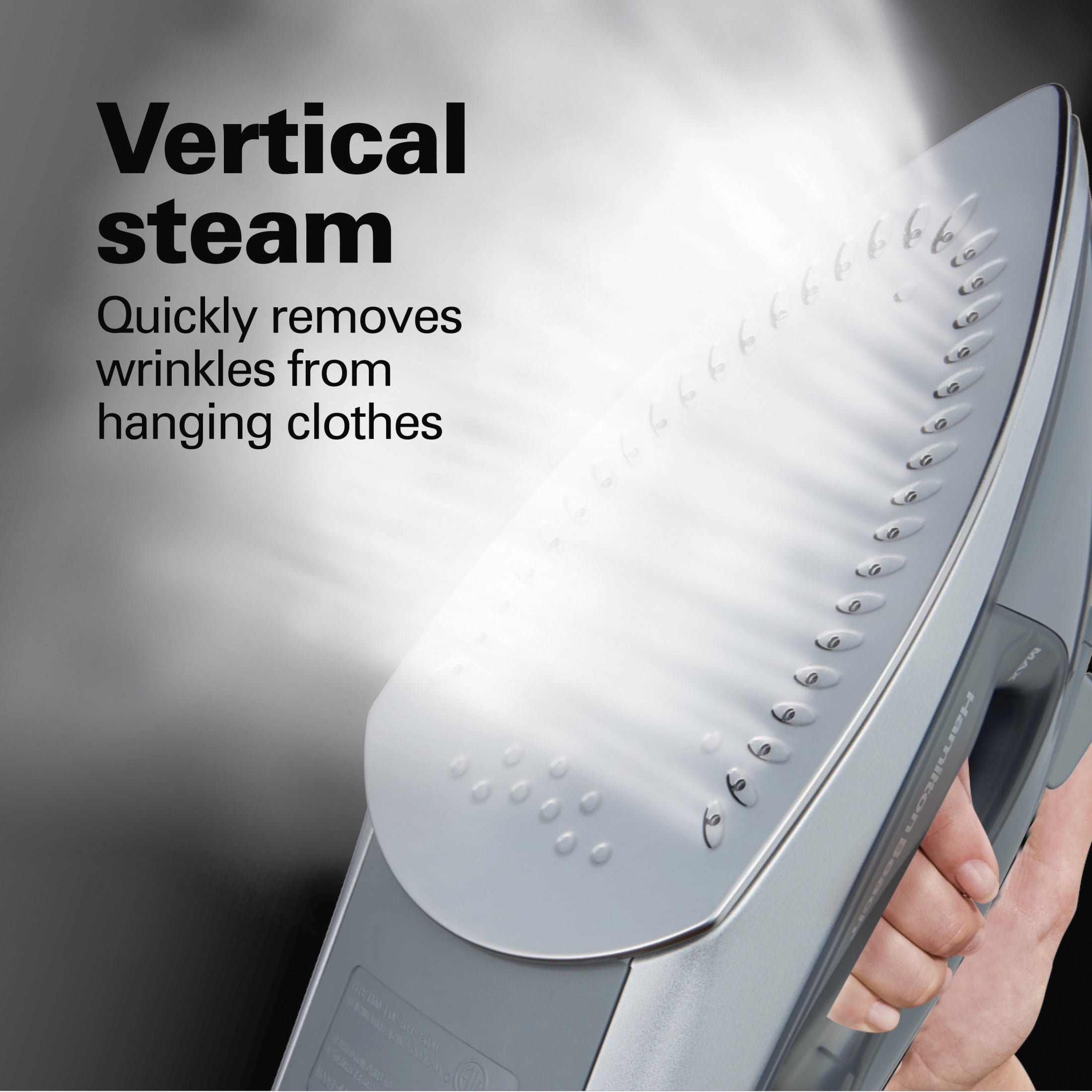 Hamilton Beach Clothing Iron, Steam Iron for Clothes with Stainless Steel Soleplate and Retractable Cord