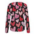 thumbnail image 5 of Azrian Womens Shirts Valentine'S Day Sweatshirt Long Sleeve Pullover Tunic Tops, 5 of 6