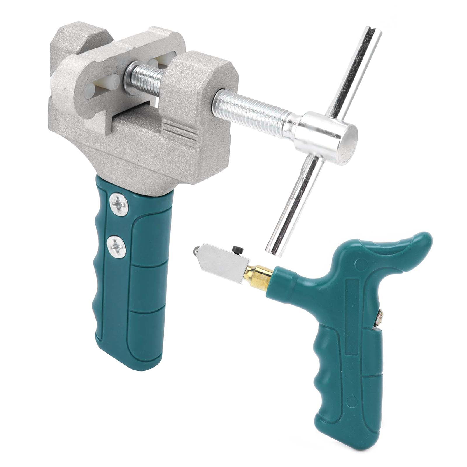 Riousery Professional Glass Cutter Kit Portable Handheld Manual Ceramic Tile Opener Cutting Tool Accessory for Precise Scoring (4.5x4.3 inches / 115x110mm)