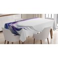 thumbnail image 1 of Ambesonne Abstract Tablecloth Rectangular Table Cover, Wave Like Ombre Dots, 60"x84", Purple Blue and White, 1 of 3