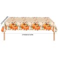 thumbnail image 3 of Penkiiy Disposable Thanksgiving Tablecloth, Disposable Light Yellow Fall Pumpkin Plastic Tablecloths for Rectangle Tables, Waterproof Table Cover for Fall Decorations, Thanksgiving Party Table Decor, 3 of 5