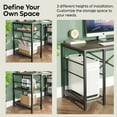 thumbnail image 5 of Bestier 95.5 inches L-Shaped Corner Computer Desk with Shelves Long Table Three-Way Convertible in Grey, 5 of 11