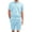 Light Blue, variant on Men's 2 Piece Summer Outfits Waffle Knit Outfit Polo Shirt and Shorts Textured Summer Set