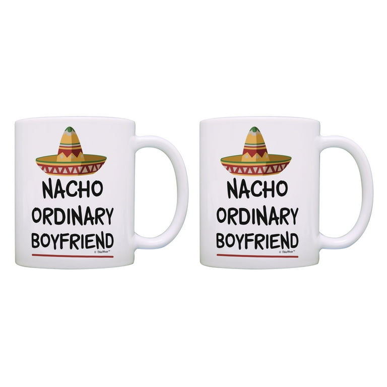 ThisWear Valentines Day Gifts for Men Nacho Ordinary Boyfriend Cup Pun Mug  11 ounce 2 Pack Coffee Mugs Multi 