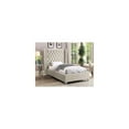 thumbnail image 6 of Velvet Upholstered Bed, Gothic Style Platform Bed Frame, Solid Wood & Chrome Legs, 6 of 6