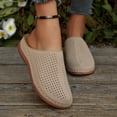 thumbnail image 2 of Women's Platform Wedge Sandals Closed Toe Breathable Mules Comfortable Garden Clogs Non Slip Work Shoes Brown Size 8.5, 2 of 6