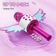 thumbnail image 5 of Karaoke Microphone for Kids Stocking Stuffers Detachable Wings Wireless Bluetooth Microphone for Singing, Frozen Toys for Girls Age 4-12, 5 of 6