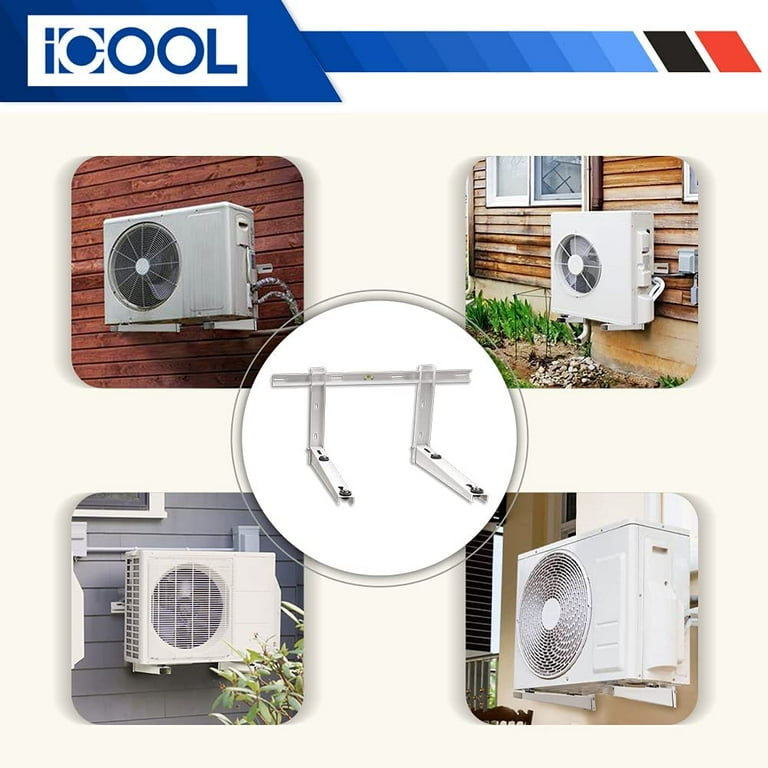 9000 - 36000 BTU Outdoor Wall Mounting Bracket for Ductless Mini Split Air  Conditioners and Heat Pumps