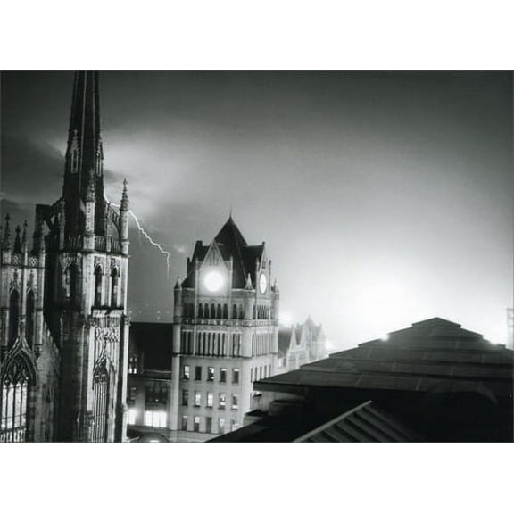 Avanti Press Lightning Bolt Skyline Historic Detroit Blank Note Card