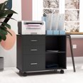 thumbnail image 2 of HOMCOM Support d'Imprimante Table d'Imprimante Mobile avec Rangement Roues Blanc, 2 of 10