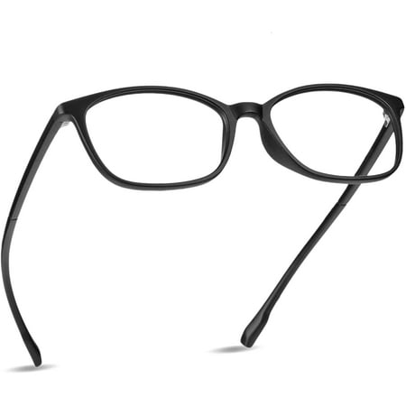 LifeArt Blue Light Blocking Glasses, Anti Eyestrain, Computer Reading Glasses, Gaming Glasses, TV Glasses for Women Men, Anti Glare (Black, +3.50 Magnification)