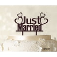 thumbnail image 1 of Couple Wedding Cake Topper Personalized Brown Cake Topper Color Option Available 5-7 Inches Wide, 1 of 1