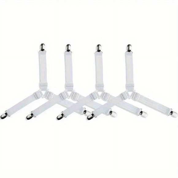 4pcs Bed Sheet Triangle Clips, Triangle Bed Sheet Holders Fitted Sheet Clips,