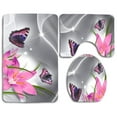 thumbnail image 1 of Juego de alfombras de baño ABPHQTO 3 piezas mariposas lirios 18x30 18x14 18x14,7 pulgadas Cont-CHAPPLE-22311, 1 of 2