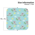 thumbnail image 2 of Leather Coasters with Heat-resistant for Drinks, Sun Clouds Koala Cup Coasters Cup Pad Mat for Tabletop Protection, Coffee Table, Office Desk and Housewarming Gift, 2 of 5
