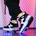 thumbnail image 3 of Kids Roller Skates Light up Shoes with Wheels Shoes LED USB Charging Roller Sneakers for Girls Boys Birthday Christmas Gift, 3 of 11