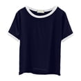 thumbnail image 4 of Kogui Toddler Girl Tee Shirts Baby Girls' and Toddler Short Sleeve Everyday T Shirts 4T 5T (Navy,4-5 Years), 4 of 5