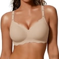 thumbnail image 5 of Gaukiv Womens Jelly Bras Wirefree Push Up Seamless Comfort Gel Strip Underband Breathable Fit Complexion 42, 5 of 5