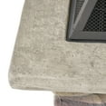 thumbnail image 4 of Christopher Knight Home 28.5" Outdoor Patio Wood Burning Fire Pit with Lid, MGO Base & Iron Bowl, Stone Gray, 4 of 8