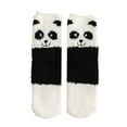 thumbnail image 5 of Women Cartoon Animal Winter Fuzzy Slipper Socks Cute Panda Dog for Cat Pig Penguin Pattern Thick Fluffy Coral Velvet Warm Floor Sleeping Hosiery, 5 of 19