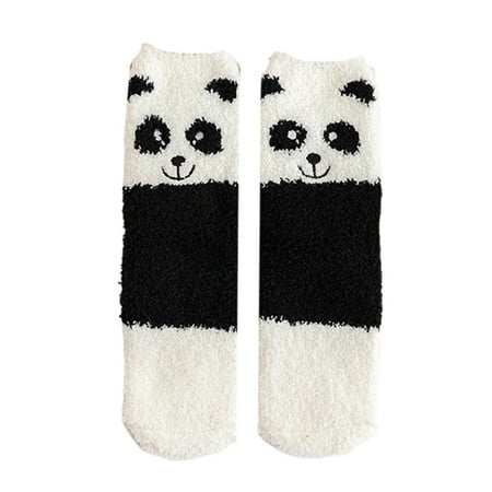 

Women Cartoon Animal Winter Fuzzy Slipper Socks Cute Panda Penguin Warm Hosiery