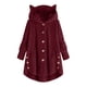 thumbnail image 2 of Puntoco Mujer Abrigo Moda Mujer Botón V-Cuello Jersey tops Manga Larga Blusa Con Capucha Ciat Navidad Liquidación Puntoco Puntoco-2456, 2 of 4
