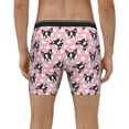 thumbnail image 4 of Picia French Bulldog Pattern Men's Athletic Long Leg Briefs , Performance Stretch Underwear，Moisture-Wicking, 4 of 7